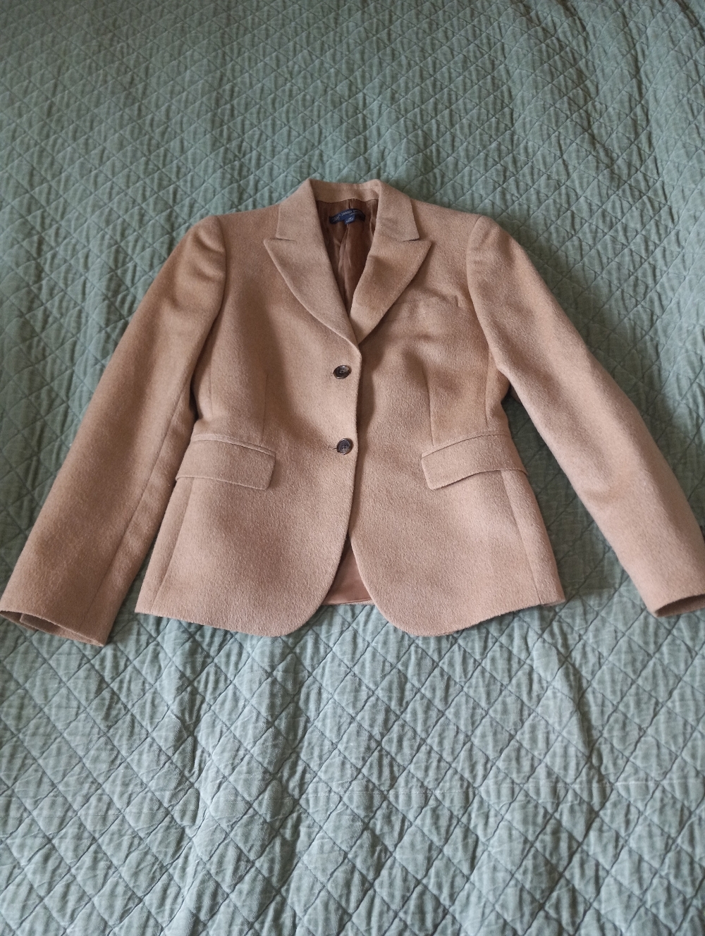 Brooks Brothers Camel Wool Tailored Blazer